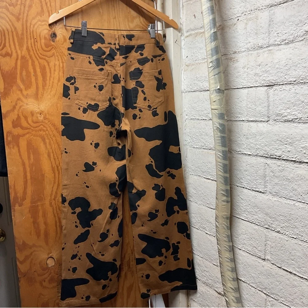 Pretty Garbage Brown & Black Wide Leg Jeans - Picture 2 of 6